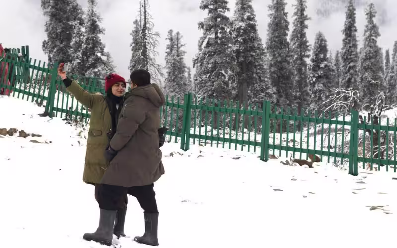 Honeymoon Couple in Gulmarg
