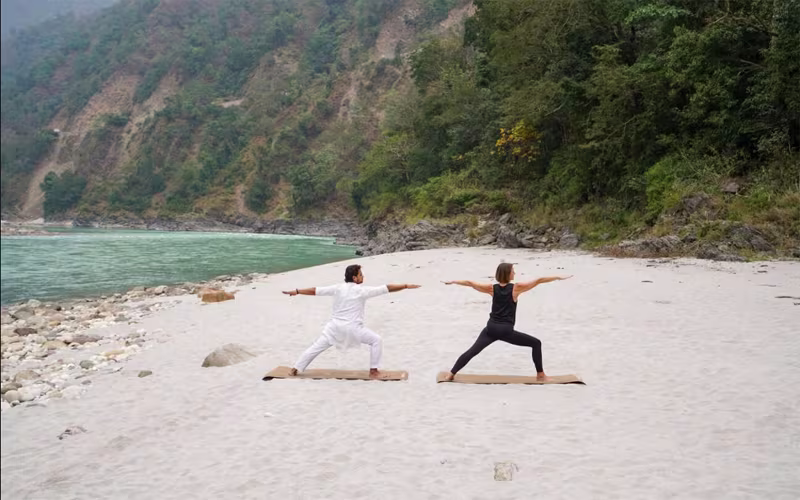 Yoga Couple in Rishikesh